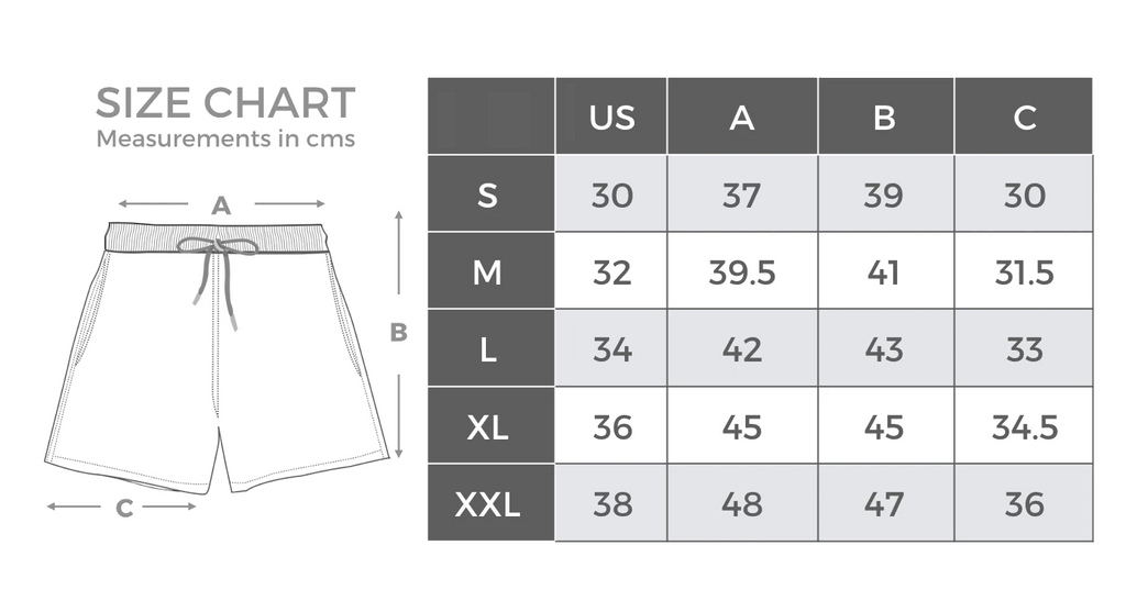 The Humble Man Red Flag Tayrona Swim Trunk Tayrona_sizechart.png